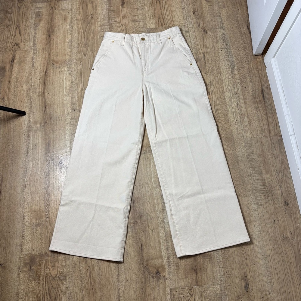 Tory Burch 28 Cream Wide-Leg Caroline Jean